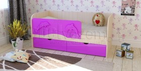 Друзья Кровать детская 2 ящика 1.8 Фиолетовый глянец в Кургане - kurgan.katalogmebeli.com | фото
