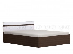 Ким кровать 1,6 (Венге/белый глянец) в Кургане - kurgan.katalogmebeli.com | фото
