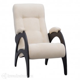 Кресло для отдыха Неаполь Модель 9 без лозы (Венге-эмаль/Ткань Ваниль Verona Vanilla) в Кургане - kurgan.katalogmebeli.com | фото