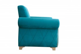 Кресло для отдыха "Порто" (велюр киви бирюза / микровельвет крем) в Кургане - kurgan.katalogmebeli.com | фото 6
