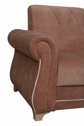 Кресло для отдыха "Порто" (велюр киви корица / микровельвет крем) в Кургане - kurgan.katalogmebeli.com | фото 3
