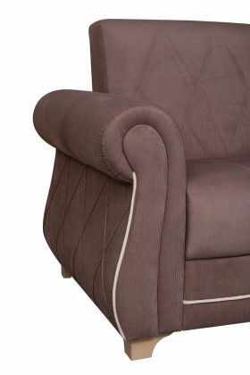 Кресло для отдыха "Порто" (велюр текстура лиловый / микровельвет крем)/осн. в Кургане - kurgan.katalogmebeli.com | фото 6