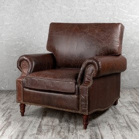 Кресло кожаное Лофт Аристократ (ширина 1100 мм) в Кургане - kurgan.katalogmebeli.com | фото