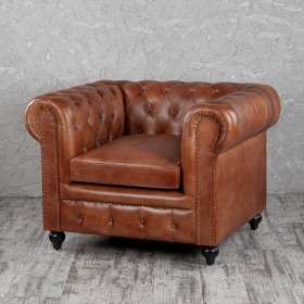 Кресло кожаное Лофт Честер (кожа) в Кургане - kurgan.katalogmebeli.com | фото