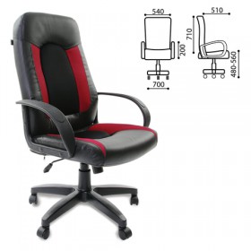 Кресло офисное BRABIX Strike EX-525 (черно-красный) в Кургане - kurgan.katalogmebeli.com | фото