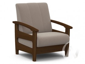 Кресло для отдыха Омега (орех лак/CATANIA COCOA) в Кургане - kurgan.katalogmebeli.com | фото