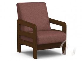 Кресло отдыха Вега-34 (орех лак/UNO BERRY) в Кургане - kurgan.katalogmebeli.com | фото