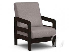 Кресло отдыха Вега-34 (венге лак/UNO ROSY-GREY) в Кургане - kurgan.katalogmebeli.com | фото