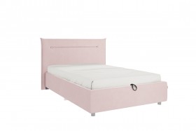 Кровать 1,2 Альба (Нежно-розовый велюр/под-мех) в Кургане - kurgan.katalogmebeli.com | фото