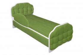 Кровать 160 Атлет 76 Зелёный (мягкий бортик) в Кургане - kurgan.katalogmebeli.com | фото