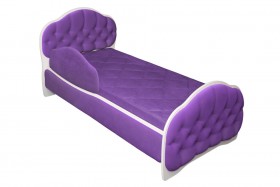Кровать 180 Гармония 32 Фиолетовый (мягкий бортик) в Кургане - kurgan.katalogmebeli.com | фото 1