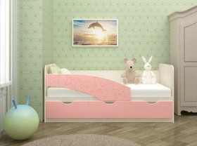 Кровать Бабочки 1,6м (Розовый металлик) в Кургане - kurgan.katalogmebeli.com | фото