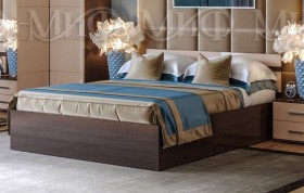 Кровать Нэнси 1,4м (Венге/капучино глянец) в Кургане - kurgan.katalogmebeli.com | фото