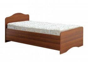 Кровать одинарная 900-1 без матраса (круглые спинки) Орех Таволато в Кургане - kurgan.katalogmebeli.com | фото