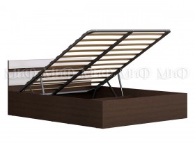 Кровать с подъемным механизмом Нэнси 1,6м (Венге/Белый глянец) в Кургане - kurgan.katalogmebeli.com | фото