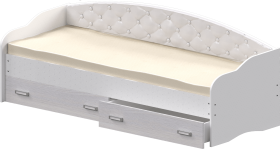 Кровать Софа-7 с мягкой спинкой (800х2000) Белый в Кургане - kurgan.katalogmebeli.com | фото