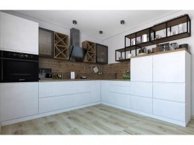 Модульная кухня Бронкс 1,8 м (Кварц) в Кургане - kurgan.katalogmebeli.com | фото 5