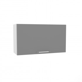 Квадро ВПГ 800 шкаф верхний горизонтальный высокий (Ваниль кожа/корпус Серый) в Кургане - kurgan.katalogmebeli.com | фото