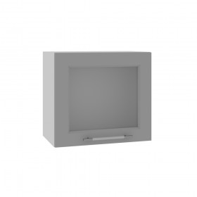 Квадро ВПГС 500 шкаф верхний горизонтальный со стеклом высокий (Лунный свет/корпус Серый) в Кургане - kurgan.katalogmebeli.com | фото