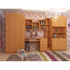 Детская Мишутка Комплект мебели (Вишня оксфорд) в Кургане - kurgan.katalogmebeli.com | фото