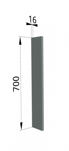 Панель торцевая ПТ 400 Квадро (для шкафа торцевого верхнего) Нарцисс в Кургане - kurgan.katalogmebeli.com | фото