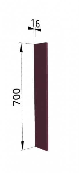 Панель торцевая ПТ 400 Квадро (для шкафа торцевого верхнего) Виноград в Кургане - kurgan.katalogmebeli.com | фото
