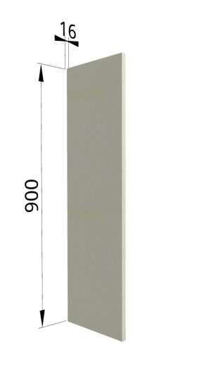 Панель торцевая ВП Квадро (для шкафа верхнего высокого) Ваниль кожа в Кургане - kurgan.katalogmebeli.com | фото