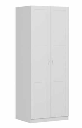 Шкаф двухдверный Пегас сборный белый в Кургане - kurgan.katalogmebeli.com | фото