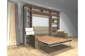 Шкаф-кровать с диваном Каролина в Кургане - kurgan.katalogmebeli.com | фото 3