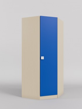 Шкаф угловой (угловая секция) Скай (Синий/корпус Клен) в Кургане - kurgan.katalogmebeli.com | фото