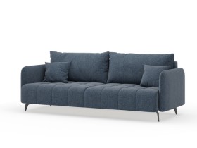 Валериан диван трёхместный прямой Синий, ткань RICO FLEX 101 в Кургане - kurgan.katalogmebeli.com | фото