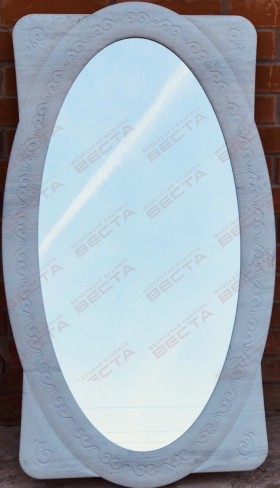 Зеркало Овальное МДФ Белый в Кургане - kurgan.katalogmebeli.com | фото
